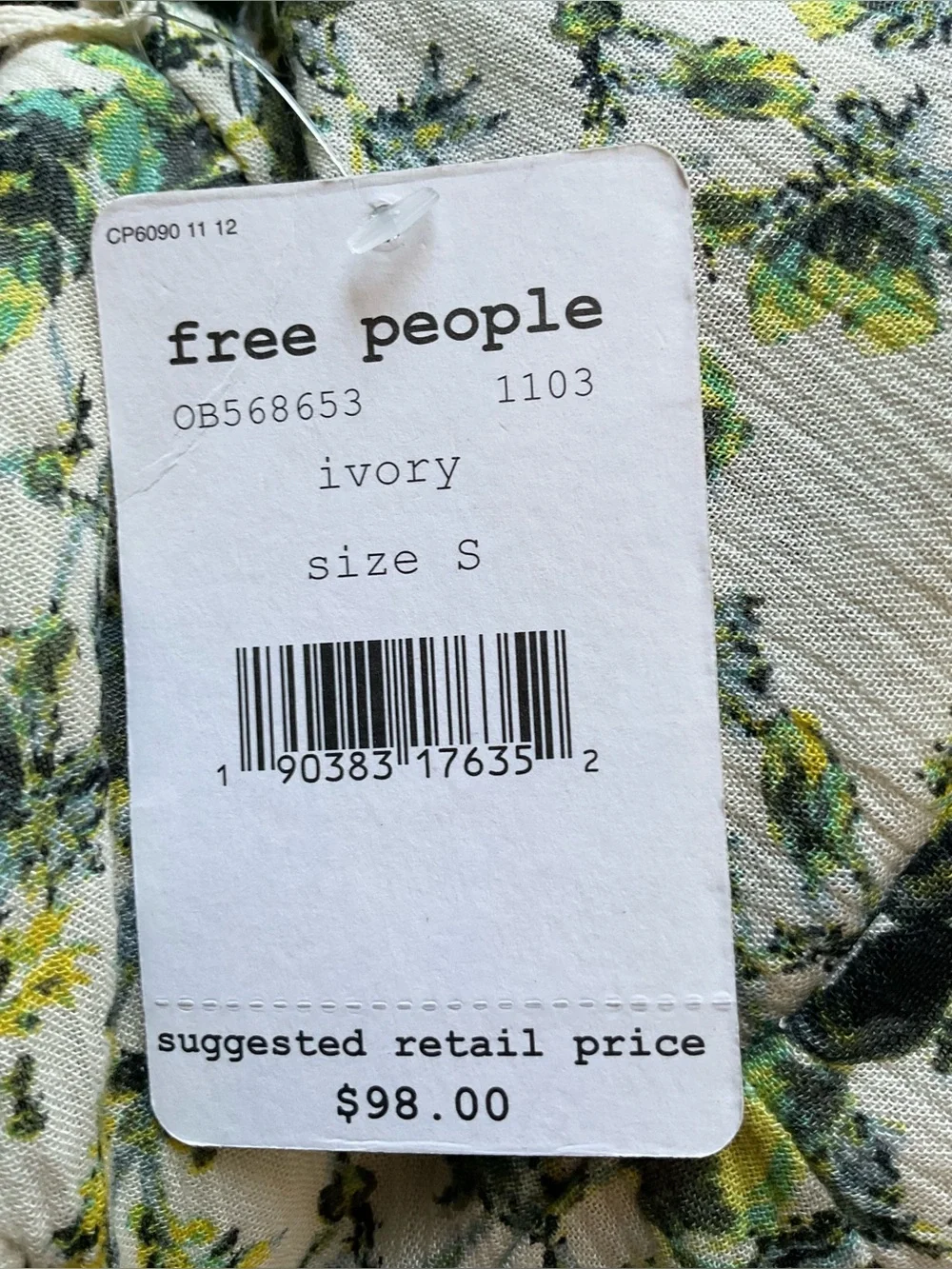 FREE PEOPLE FLORAL DEEP V NECK TUNIC SUMMER DRESS $98